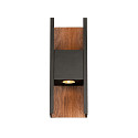 outdoor wall luminaire FLATT II PHASE up / down, sea-air resistant IP65, anthracite, brown, dark wood, lacquered dimmable