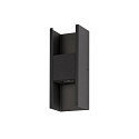 SLV outdoor wall luminaire FLATT II PHASE up / down, sea-air resistant IP65, black, lacquered dimmable