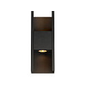 SLV outdoor wall luminaire FLATT II PHASE up / down, sea-air resistant IP65, black, lacquered dimmable