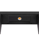 SLV Lampadaire d’extérieur FLATT II 36 PHASE Bas, résistant à l'air marin IP65, noir, laqué gradable
