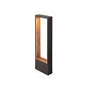 Lampadaire d’extérieur FLATT II 62 PHASE Bas, résistant à l'air marin IP65, anthrazit, marron, bois foncé, laqué gradable