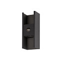 SLV Luminaire mural d’extérieur FLATT II SENSOR PHASE haut / bas, avec capteur, commutable, résistant à l'air marin IP54, noir