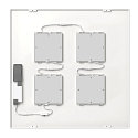 SLV Luminaire � grille PAVANNO 625 45 WB WH DALI contr�lable par DALI, CCT Switch, UGR < 19, multipower IP20, blanche gradable