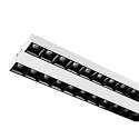 3-phase spot SIGHT EVO DOUBLE square IP20, black, lacquered 