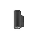 SLV outdoor wall luminaire HELIA PRO S UP/DOWN up / down, cylindrical, DALI controllable, impact resistant IP65, anthracite