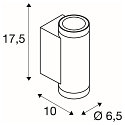 SLV outdoor wall luminaire HELIA PRO S UP/DOWN up / down, cylindrical, DALI controllable, impact resistant IP65, anthracite