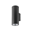 SLV outdoor wall luminaire HELIA PRO L SINGLE 1 flame, cylindrical, DALI controllable, impact resistant IP65, anthracite