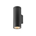 SLV outdoor wall luminaire HELIA PRO L UP/DOWN up / down, cylindrical, DALI controllable, impact resistant IP65, anthracite