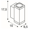 SLV outdoor wall luminaire THEO PRO S UP/DOWN small, square, DALI controllable, sea-air resistant IP65, anthracite
