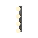 Luminaire de miroir SUN MIRROR QUAD avec bouton de commande IP44, noir, laqué 