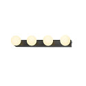 SLV Luminaire de miroir SUN MIRROR QUAD avec bouton de commande IP44, noir, laqué 