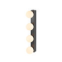 SLV Luminaire de miroir SUN MIRROR QUAD avec bouton de commande IP44, noir, laqué 