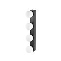 SLV Luminaire de miroir SUN MIRROR QUAD avec bouton de commande IP44, noir, laqué 