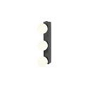 SLV Luminaire de miroir SUN MIRROR TRIPLE avec bouton de commande IP44, noir, laqué 