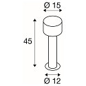 SLV Lampadaire d�ext�rieur TAHA II 45 IP65, noir gradable