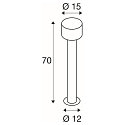 SLV Lampadaire d�ext�rieur TAHA II 70 IP65, noir gradable