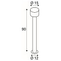 SLV Lampadaire d�ext�rieur TAHA II 90 IP65, noir gradable