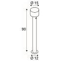 Lampadaire d�ext�rieur TAHA II 90 avec capteur IP54, noir 