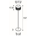 Lampadaire PANTILO ROPE 27 E27 IP20, or gradable