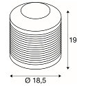 SLV Lampe de table PANTILO ROPE 19 cylindrique E27, argent gradable