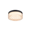 SLV Applique et plafonnier CYFT WAVE XL IP65, noir, laqué gradable