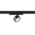 Projecteur triphas� KALU 2.0 cylindrique, adapt� aux postes de travail avec �cran IP20, noir, laqu� gradable
