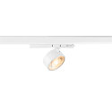 Projecteur triphas� KALU 2.0 cylindrique, adapt� aux postes de travail avec �cran IP20, blanche, laqu� gradable