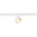 Projecteur triphas� KALU 2.0 cylindrique, adapt� aux postes de travail avec �cran IP20, blanche, laqu� gradable