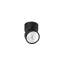 Applique et plafonnier KALU 2.0 � 1 flamme, adapt� aux postes de travail avec �cran IP20, noir, laqu� gradable