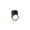 Applique et plafonnier KALU 2.0 � 1 flamme, adapt� aux postes de travail avec �cran IP20, noir, laqu� gradable