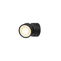 SLV Applique et plafonnier KALU 2.0 � 1 flamme, adapt� aux postes de travail avec �cran IP20, noir, laqu� gradable
