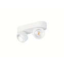 SLV Applique et plafonnier KALU 2.0 � 2 flammes, adapt� aux postes de travail avec �cran IP20, blanche, laqu� gradable