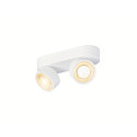 Applique et plafonnier KALU 2.0 � 2 flammes, adapt� aux postes de travail avec �cran IP20, blanche, laqu� gradable