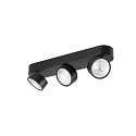 Applique et plafonnier KALU 2.0 3 flammes, adapt� aux postes de travail avec �cran IP20, noir, laqu� gradable