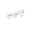Applique et plafonnier KALU 2.0 3 flammes, adapt� aux postes de travail avec �cran IP20, blanche, laqu� gradable