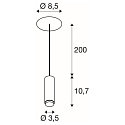 SLV Luminaire à suspension LALU® IP20, noir gradable