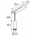 SLV Luminaire à suspension monophasé LALU® MIX&MATCH sans abat-jour, CCT Switch IP20, noir gradable