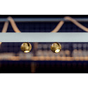 SLV 1-Projecteur monophas� DYSKO pivotant � la cardan, en forme de boule IP20, scintillant, or gradable