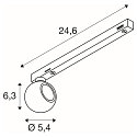SLV 1-Projecteur monophas� DYSKO pivotant � la cardan, en forme de boule IP20, scintillant, or gradable