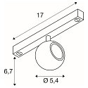 SLV track spot DYSKO IP20, gold, black dimmable