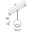 SLV Luminaire � suspension DYSKO IP20, or, noir gradable