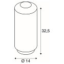 Lampe de table PANTILO SLIM cylindrique E27, chrome gradable