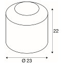 Lampe de table PANTILO cylindrique E27, chrome gradable
