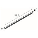 3-phase spot SIGHT EVO SINGLE square IP20, black, lacquered dimmable