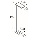 SLV Lampadaire WORKLIGHT EASY FL avec interrupteur, adapt� aux postes de travail avec �cran, blanche gradable