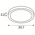 SLV Downlight VARIO 220 avec capteur IP20, blanche, laqué 
