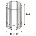 SLV Lampe de table WUD TL cylindrique E27 IP20, couleur naturelle gradable