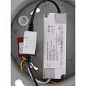 SLV ceiling luminaire PANEL 60 round, suitable for VDU workstation IP20, grey, lacquered dimmable
