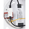 SLV ceiling luminaire PANEL 60 round, suitable for VDU workstation IP20, white, lacquered dimmable