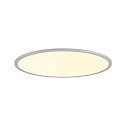 Luminaire de plafond PANEL 60 rond, adapt� aux postes de travail avec �cran IP20, gris, laqu� gradable